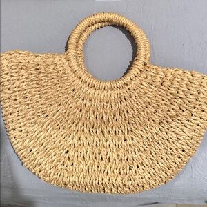 NEW Elegant Tan Woven Handbag